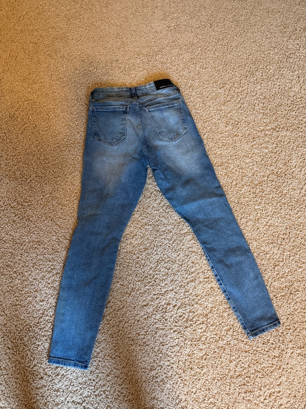 Kendall & Kylie Mid Blue Distressed Skinny Jeans - Picture 3 of 5